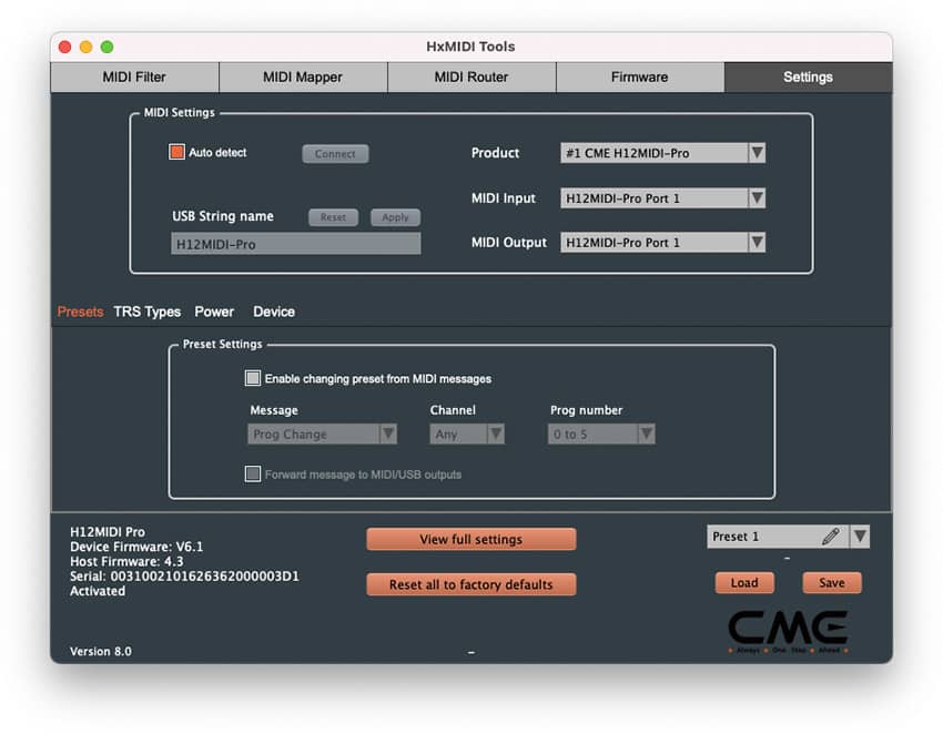 KOMEKOMEページ CME H12MIDI Pro: Premium USB Host MIDI Interface