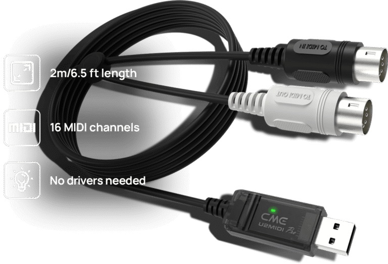 Mac Midi Router CME U2MIDI Pro: USB to MIDI cable with MIDI routing and filters
